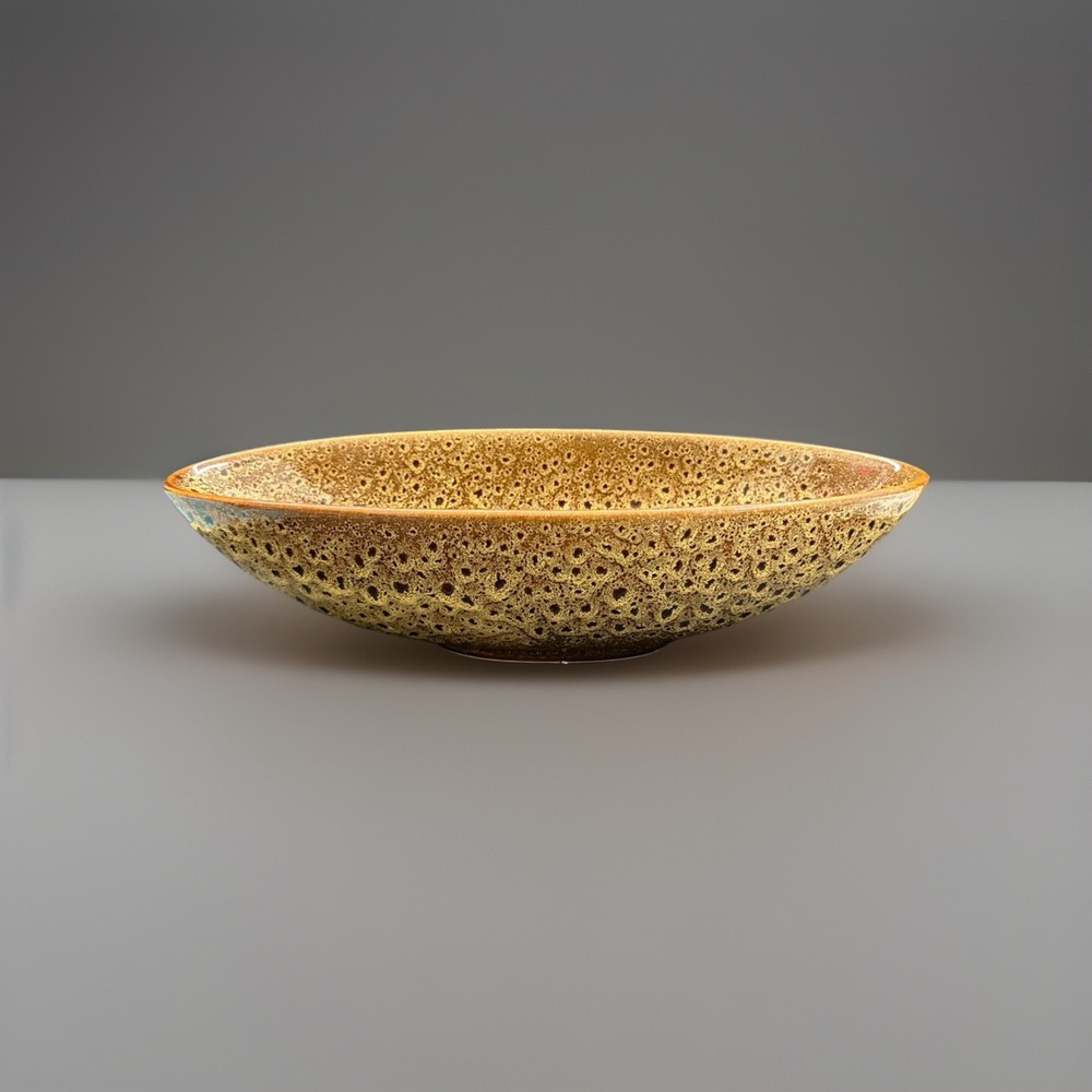 Elegant Expressions by Hosley Lepard print ceramic bowl/vase 15.8" long